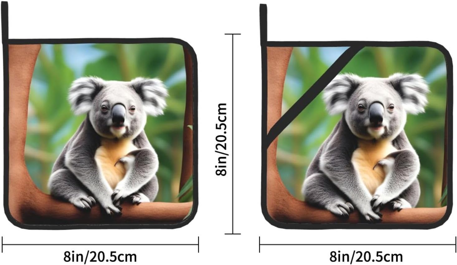 Funny Koalas Potholders 2-Pack Heat Resistant