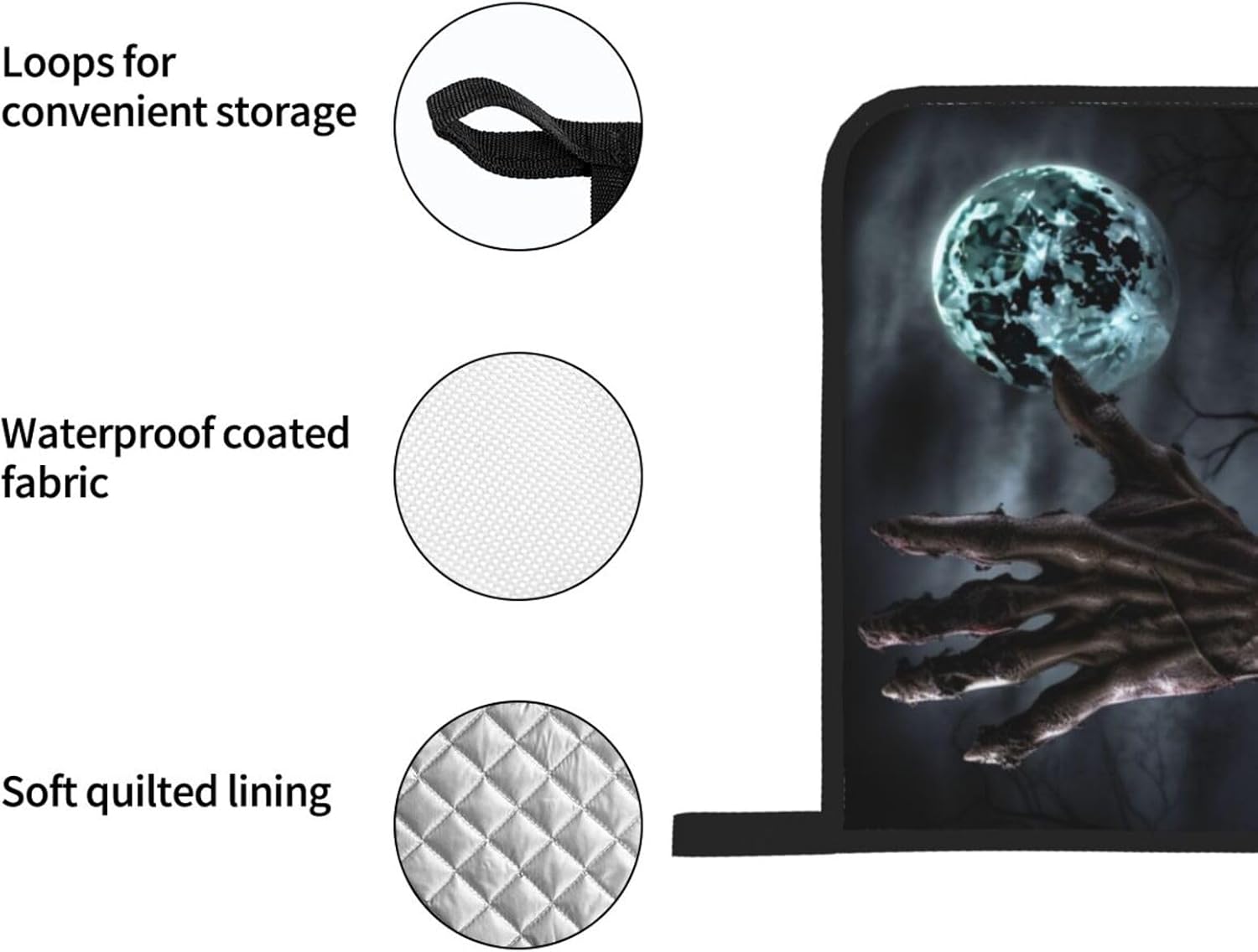 HD Halloween Zombie printed Oven Mitts Pot Holders