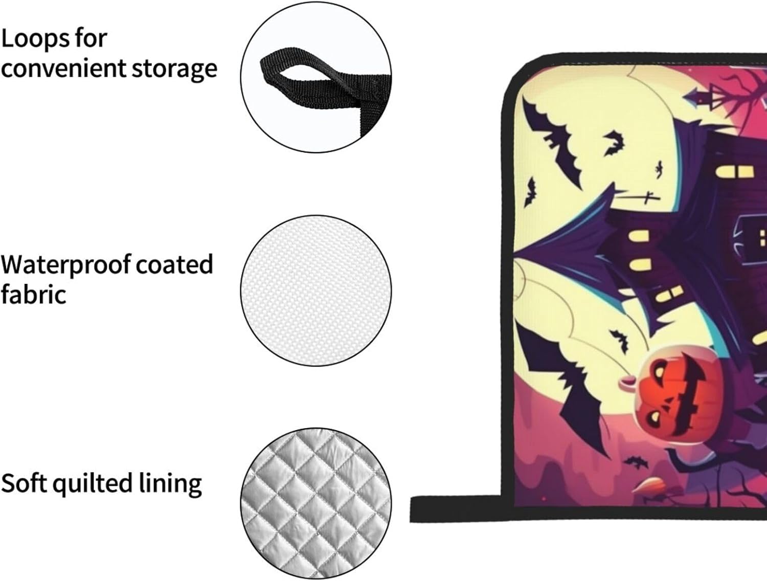 Happy Halloween Oven Mitt Pot Holder Set