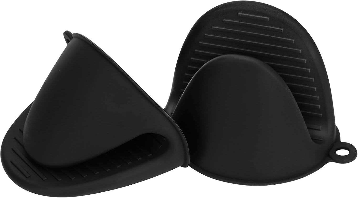 Tifanso Silicone Oven Mitts Set 1 Pair Black
