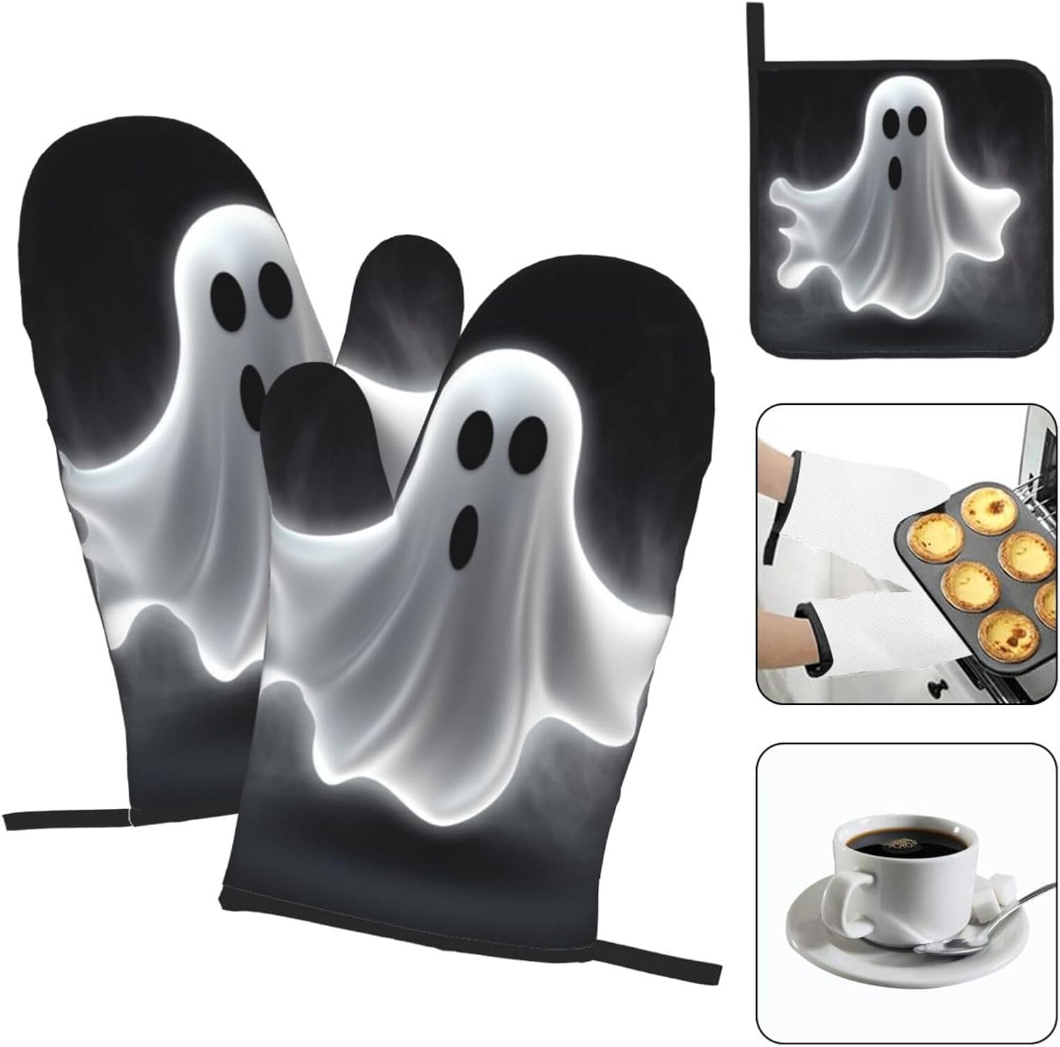 3-Piece Oven Mitt Potholder Set