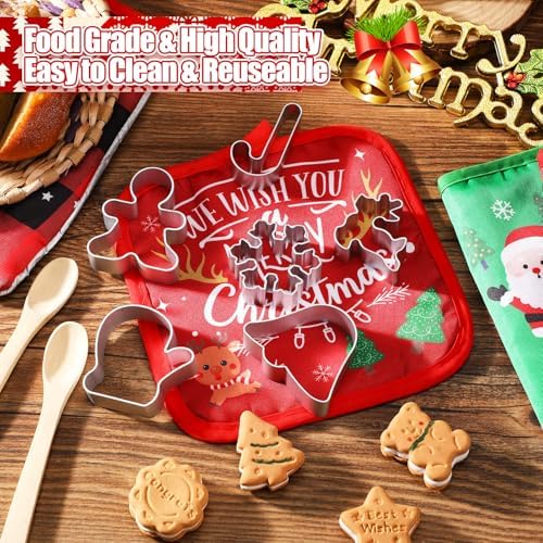 48 Piece Christmas Oven Mitt Set for Baking Lovers