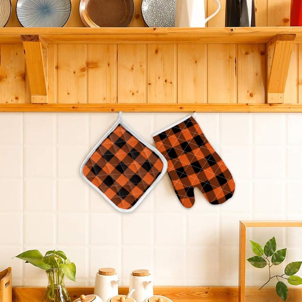 Oven Mitts Potholders Set for Heat-Resistant Cooking