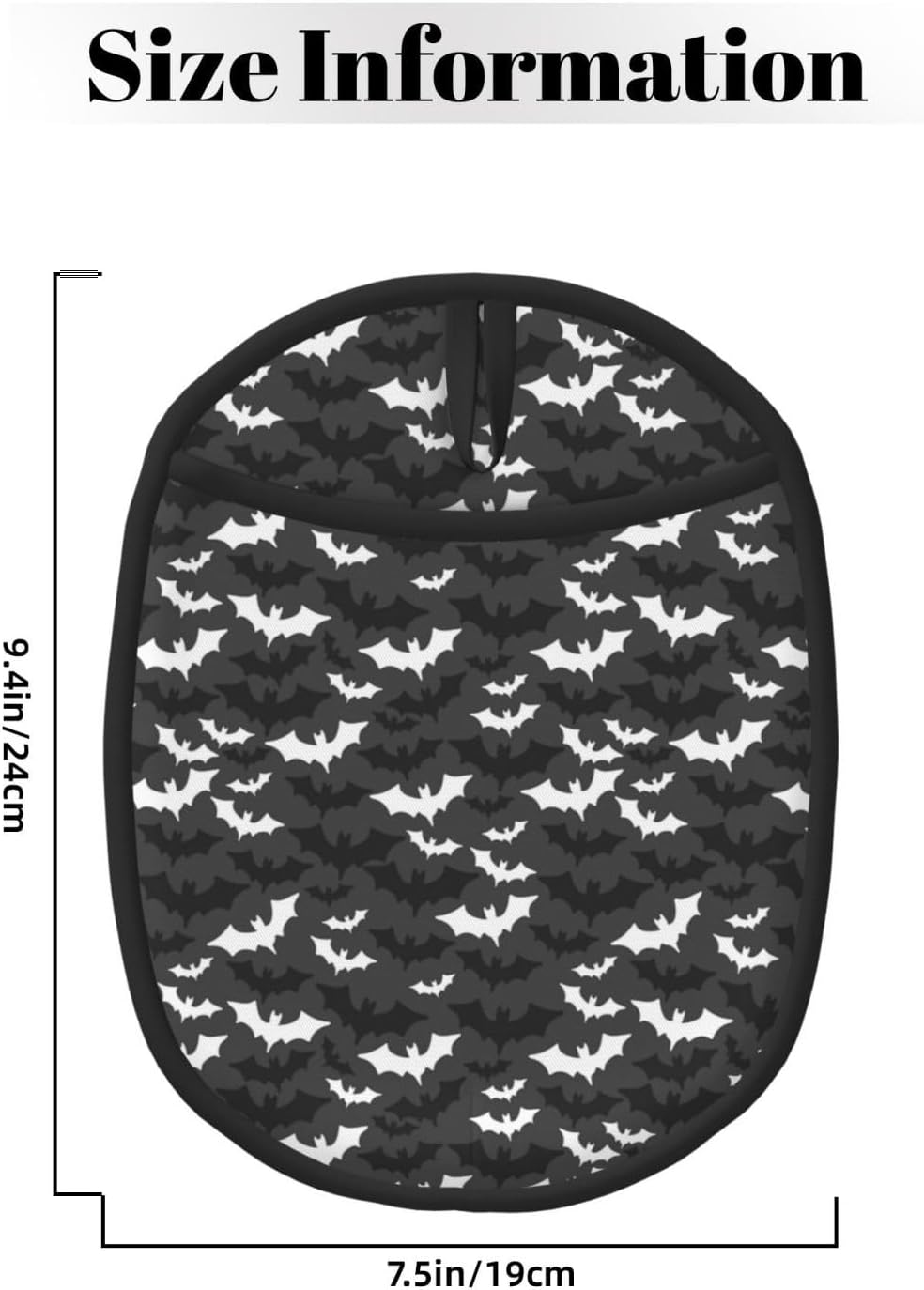 Vivid Halloween Bats Grey Oven Pot Holder Set