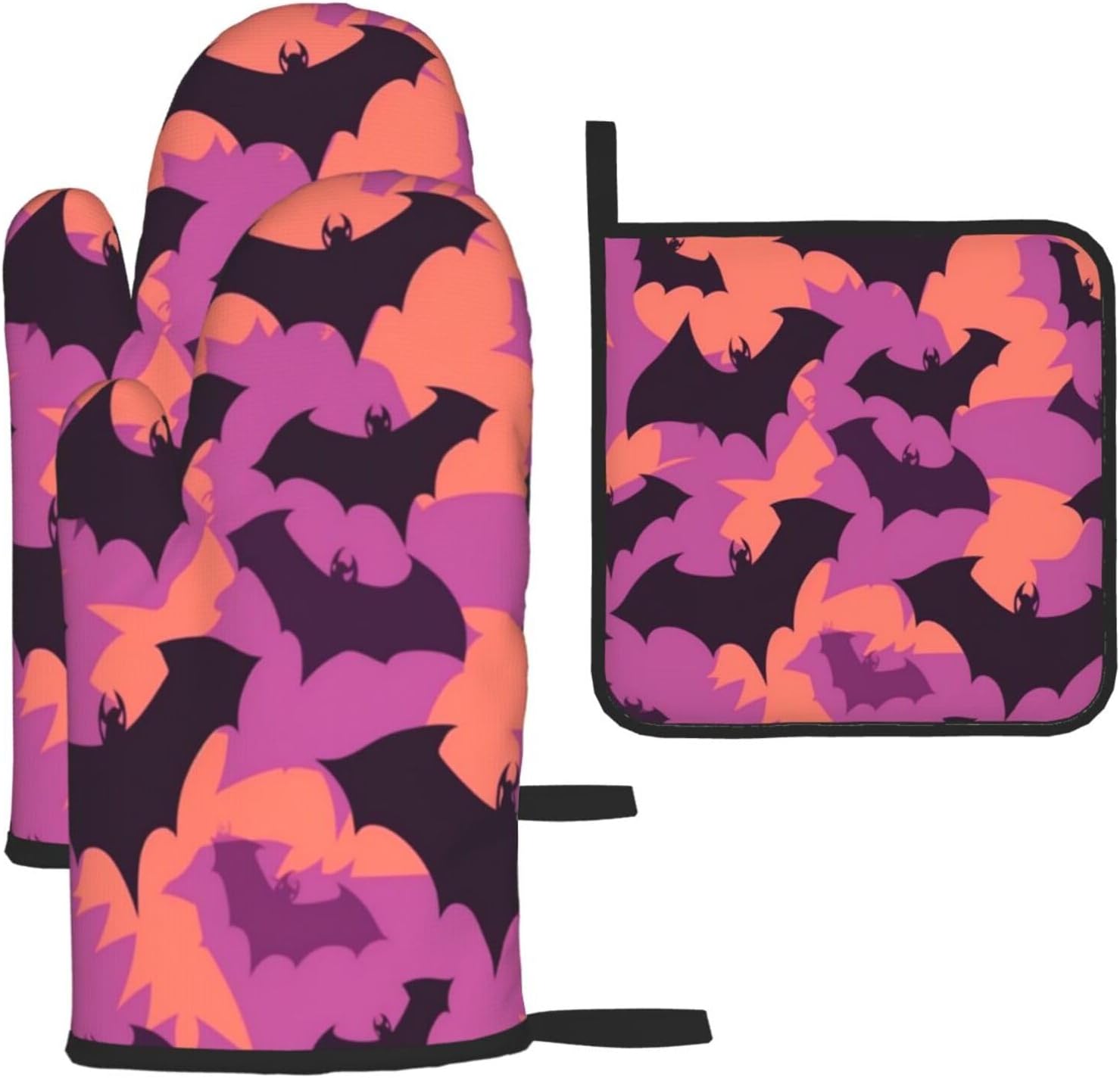 Radical Halloween Bat Oven Mitts