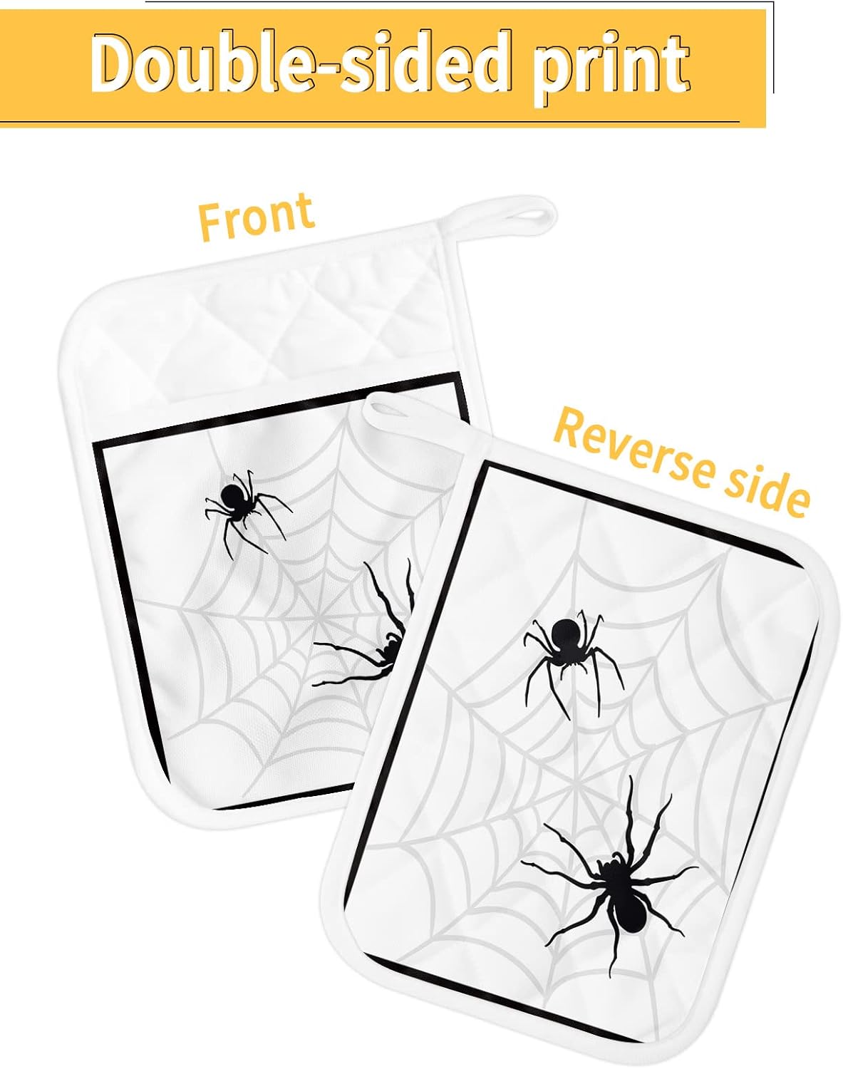 Halloween Cobweb Pot Holder Set