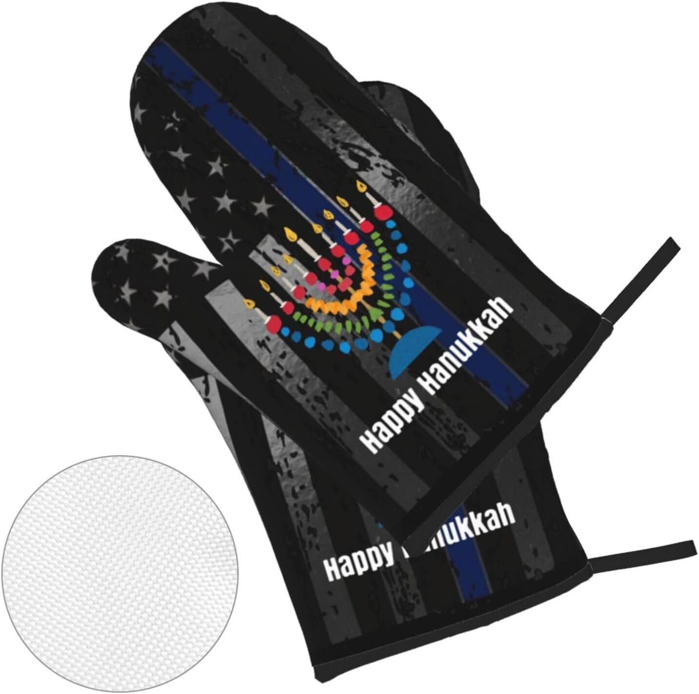Happy Hanukkah Premium Oven Mitts Set Best