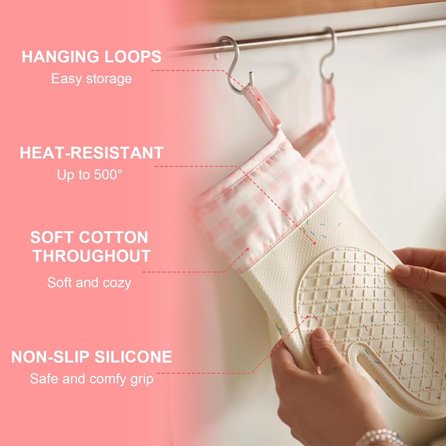 Silicone Confetti Oven Mitts Pair