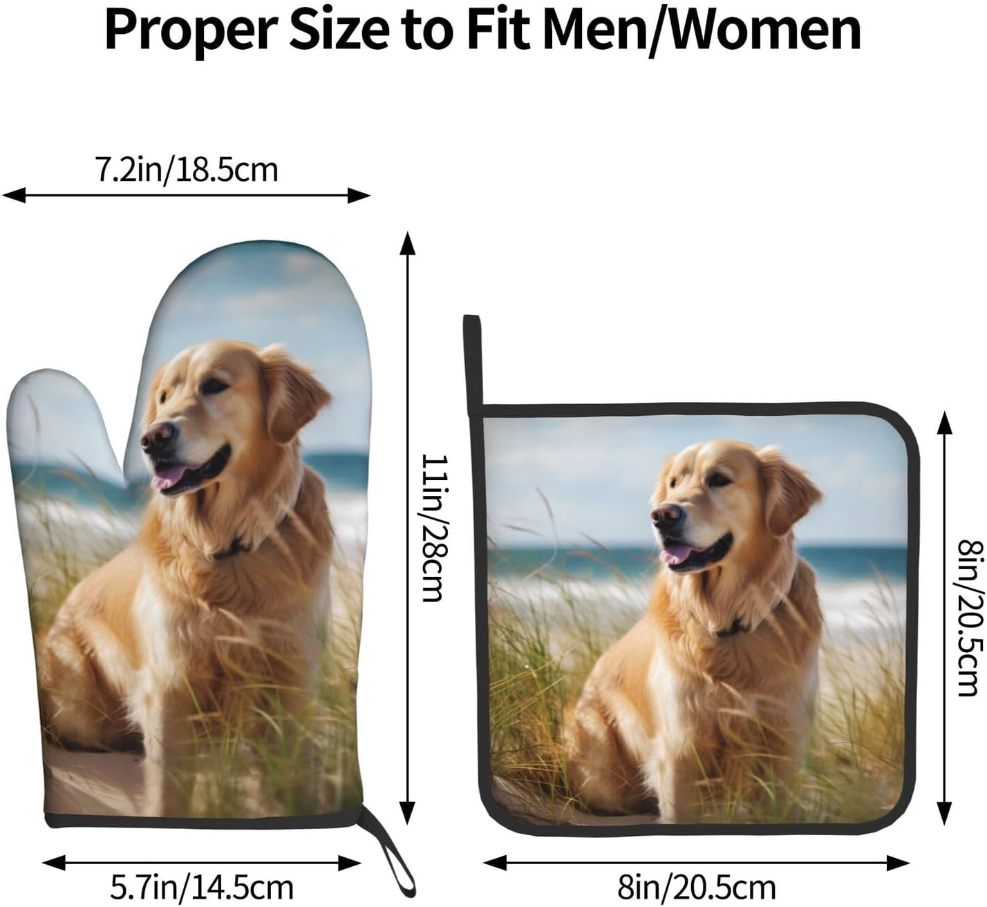Golden Retriever Oven Mitts and Pot Holders Quopvn