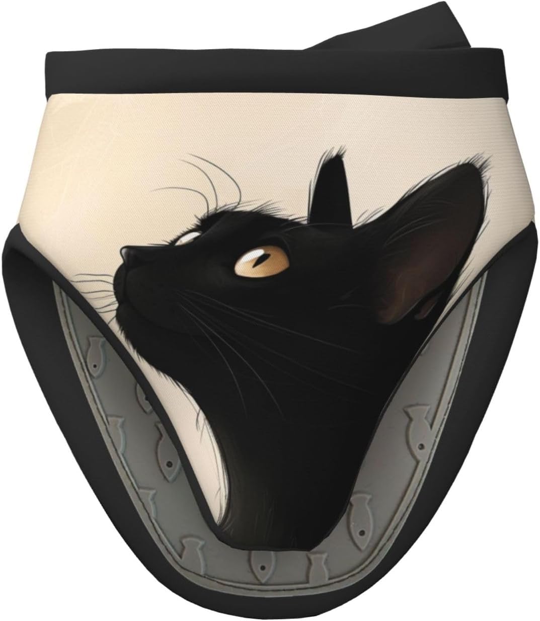 Vendhui Halloween Black Cat Mini Silicone Oven Mitt Heat-Resistant Slip-Proof