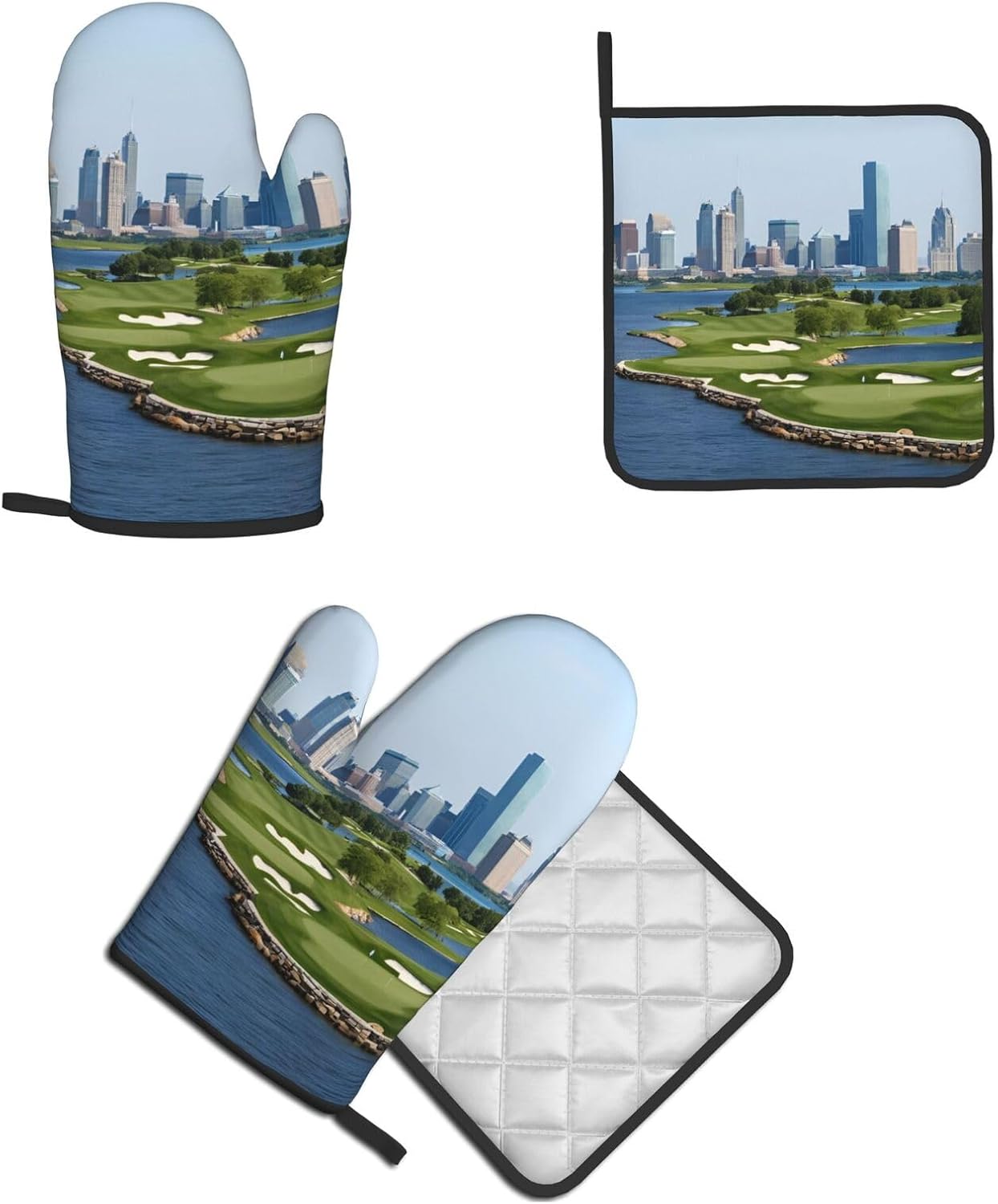 Premium Heat-Resistant Oven Mitt Set