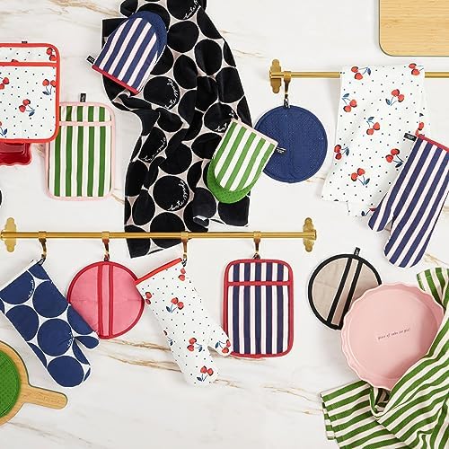 KATE SPADE NEW YORK Botanical Stripe Cotton Pot Holder Set