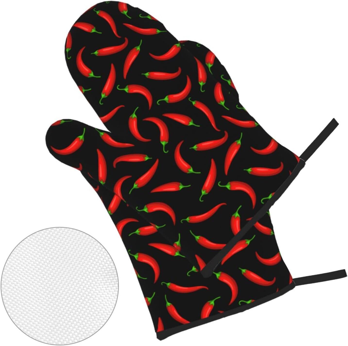 Red Hot Chilli Peppers Hand Underestimate Proof Oven Mitts Set of 4