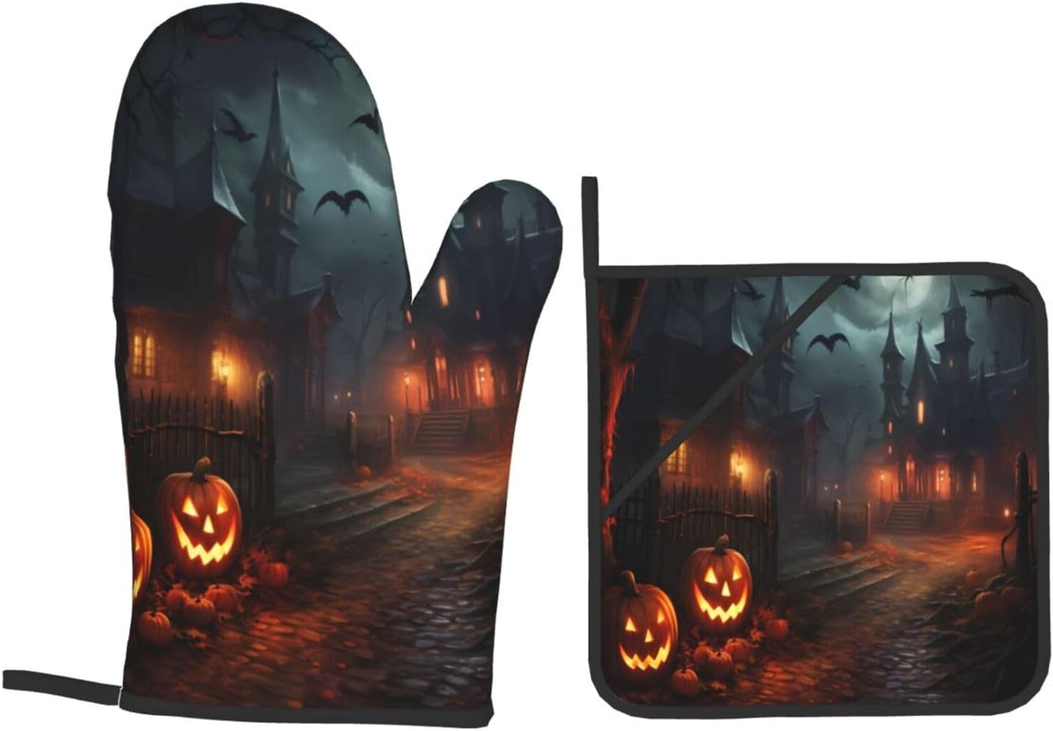 Halloween Trick or Treat Oven Mitts Set