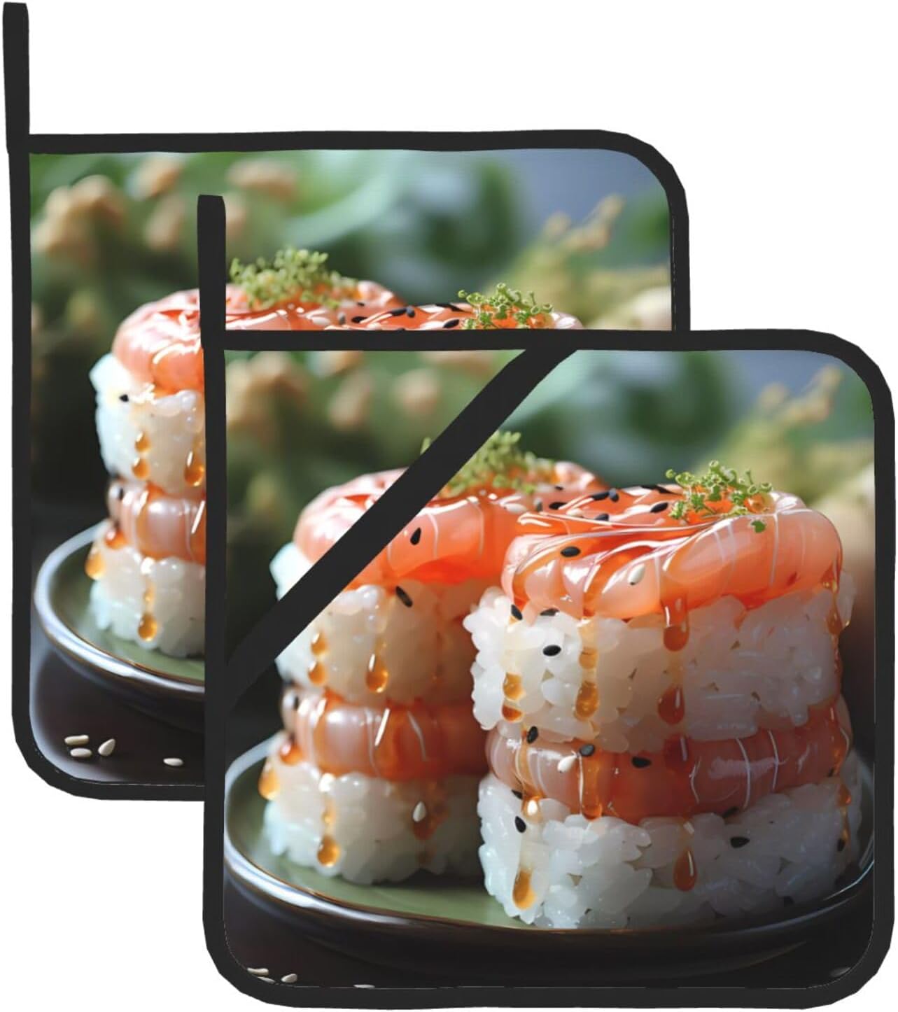 Fresh Salmon Sushi Potholders Heat-Resistant Kitchen Pots Holder for BBQ Cooking