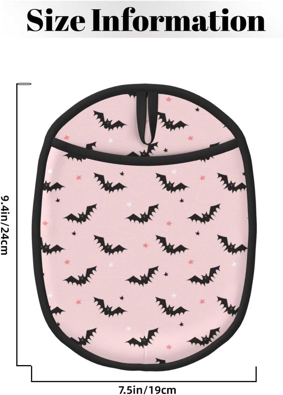 Halloween Spooktacular Potholders Cats Bats Pinks in Silicone Heat-Resistant Design