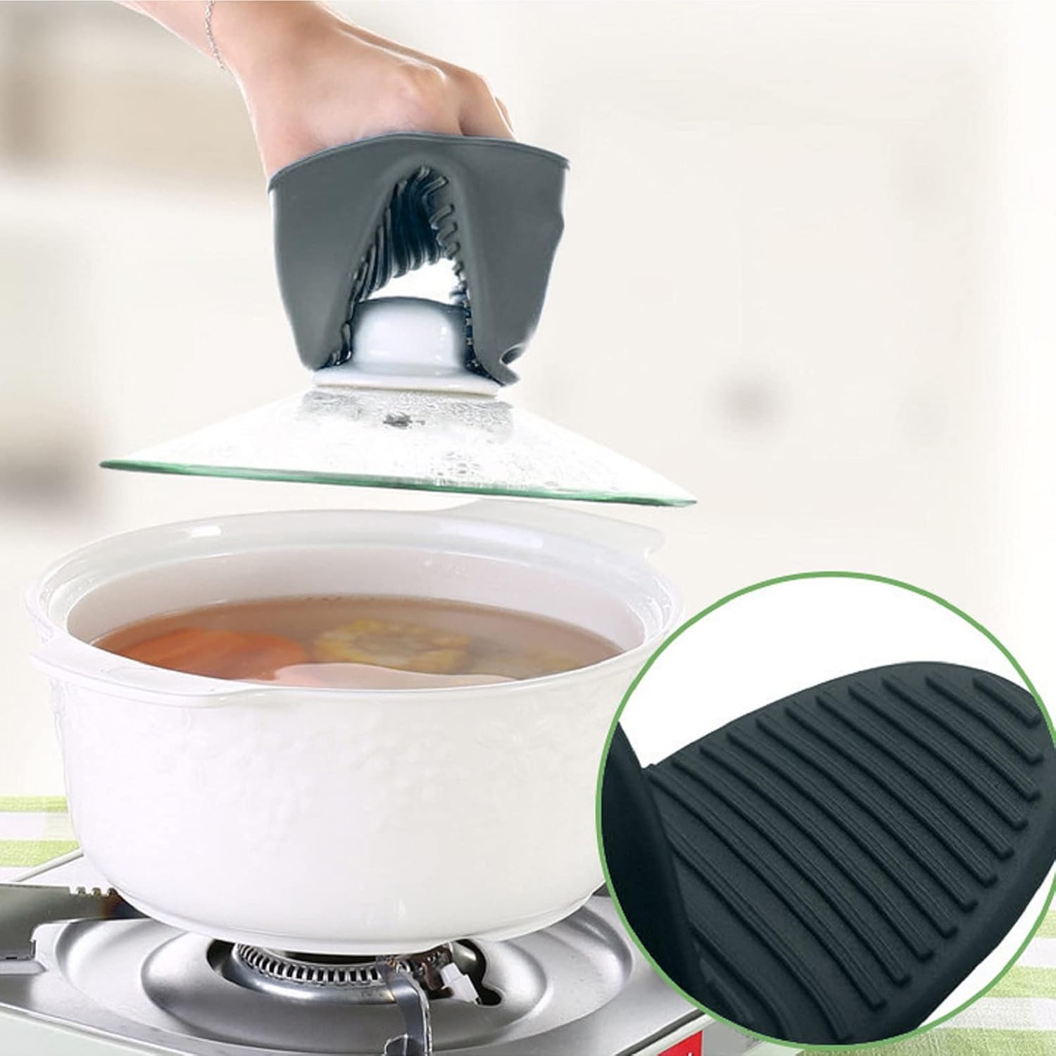 6-Piece Heat-Resistant Oven Mitts Set