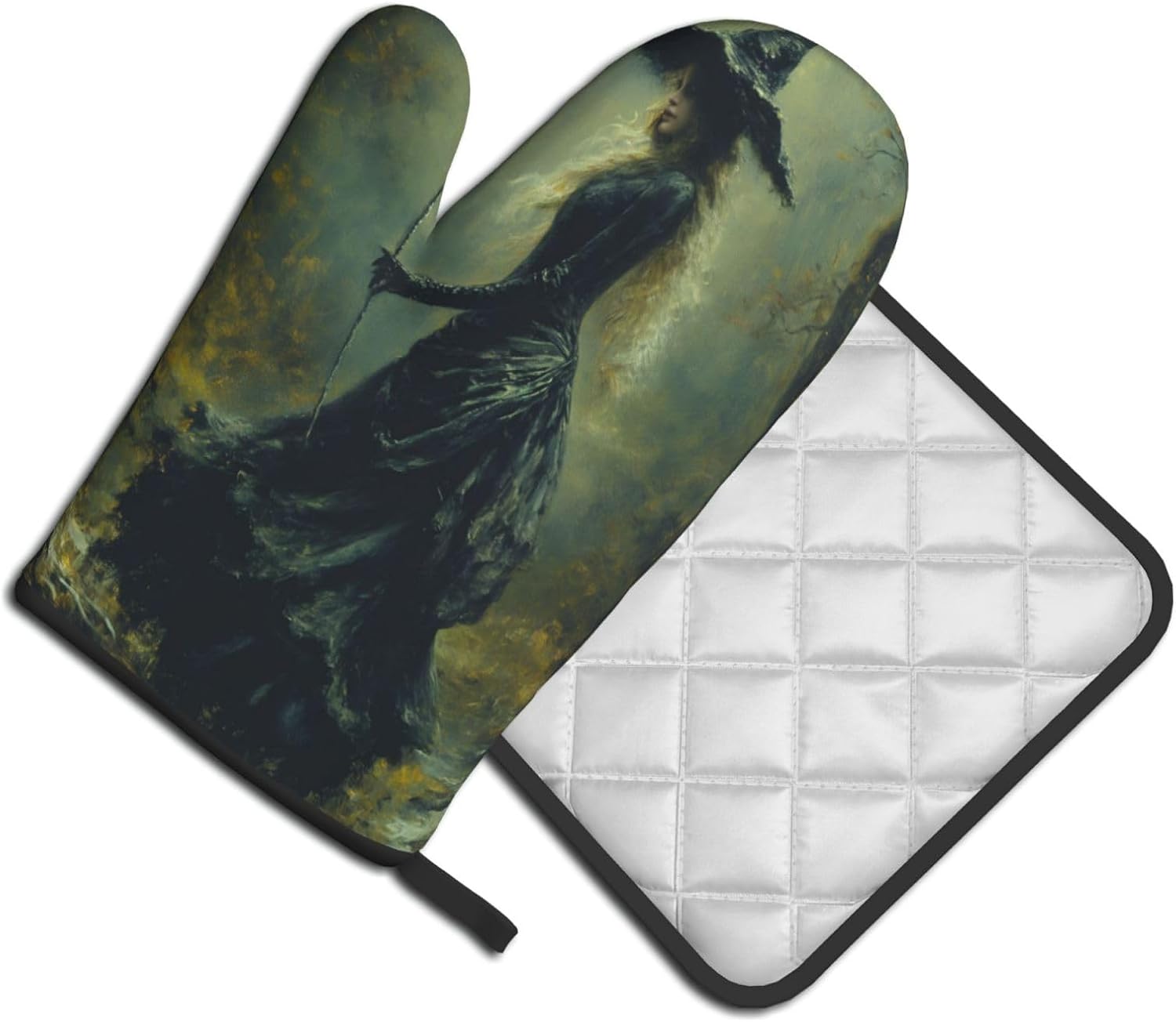 Halloween Witch Thermal Pot Holder Set Cozy Heat-Resistant