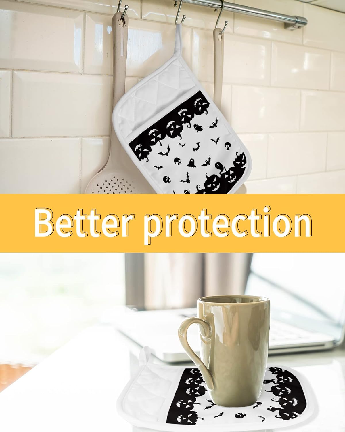 Halloween Party Castle Pot Holder Set