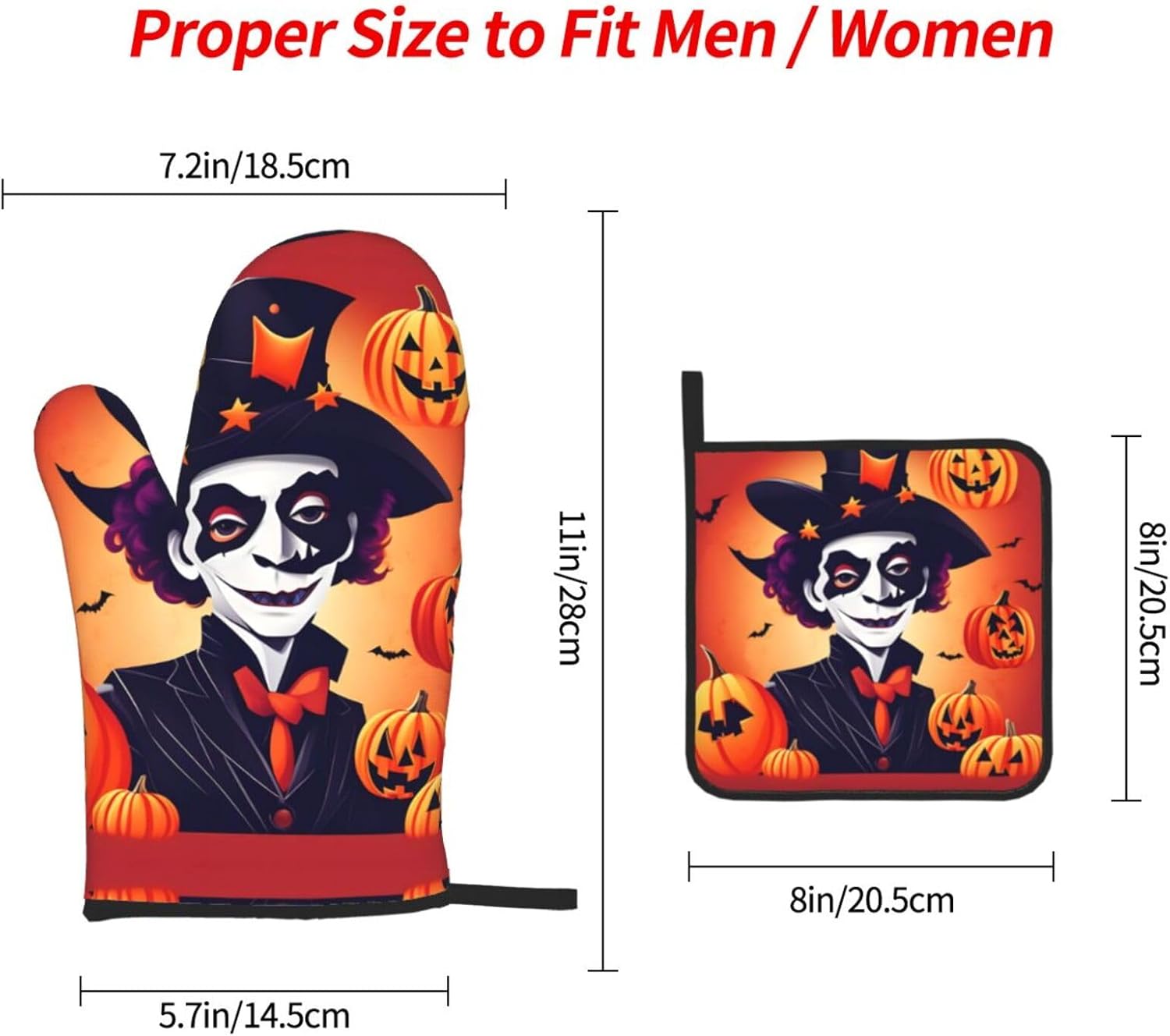 Happy Halloween esteems Oven Mitts Pot Holders Sets