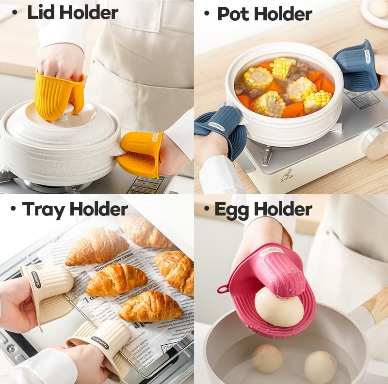 Premium Silicone Oven Mitt Set with Heat-Resistant Property for Kitchen Use