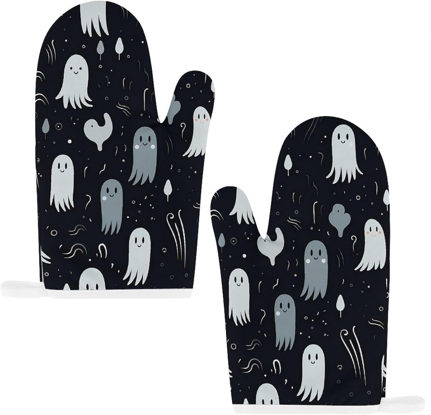 Cute Halloween Ghost Oven Mitts Pot Holders Set heat resistant