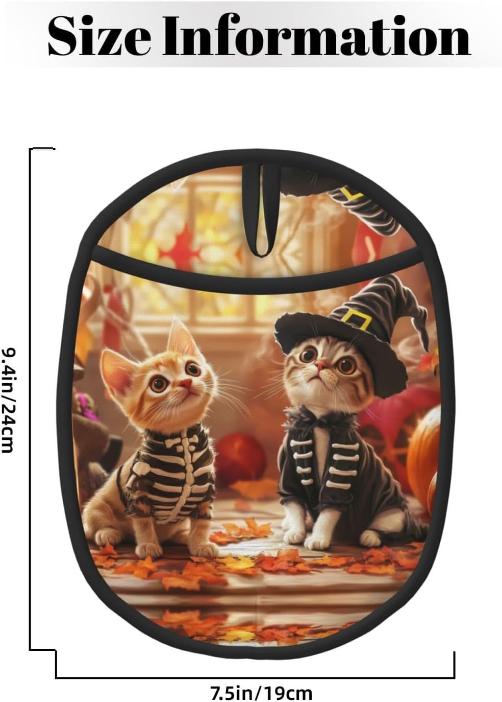 VOSERY Halloween Cat Dog Oven Mitts with Pocket