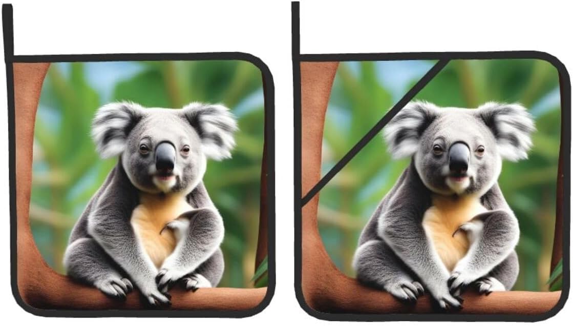 Funny Koalas Potholders 2-Pack Heat Resistant