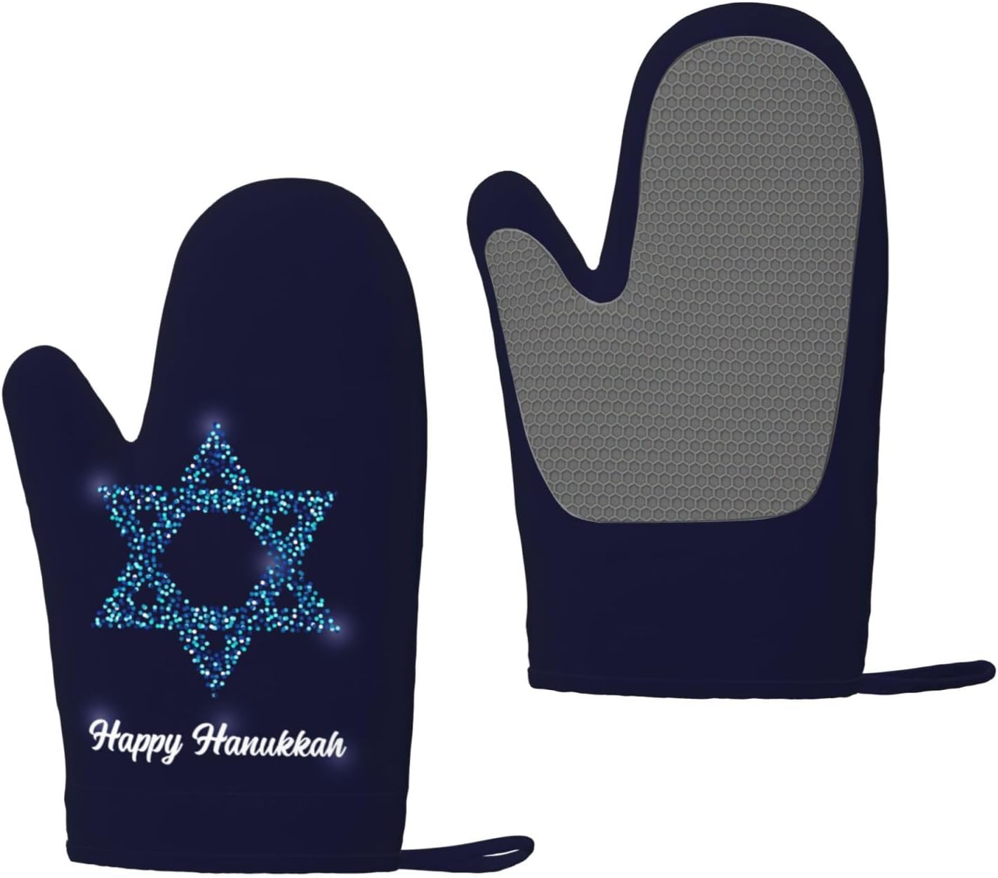 Happy Hanukkah Silicone Oven Gloves