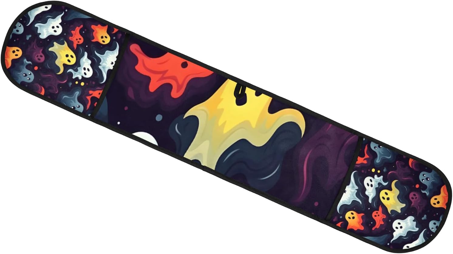 Gublec Halloween Ghosts Double Oven Mitts Heat-Resistant Long