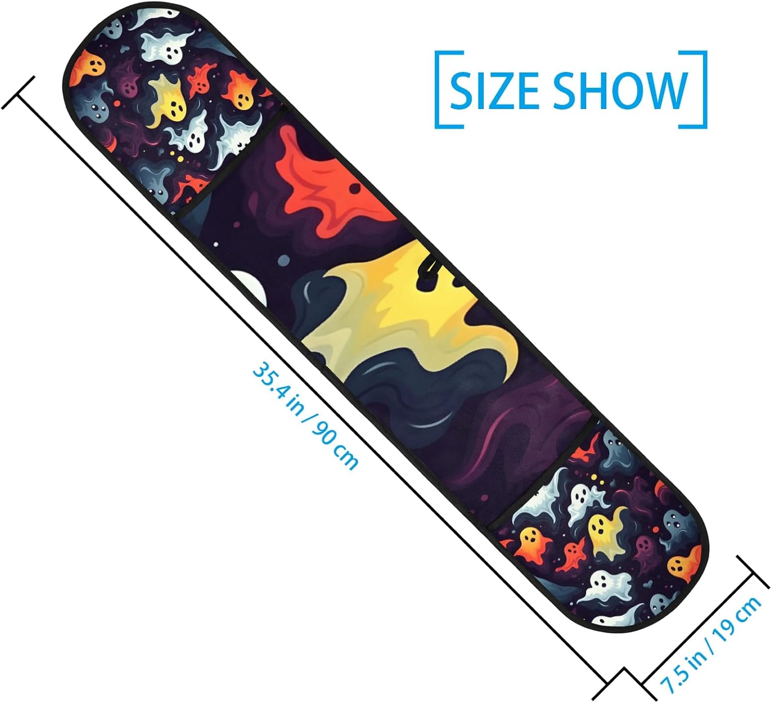 Gublec Halloween Ghosts Double Oven Mitts Heat-Resistant Long