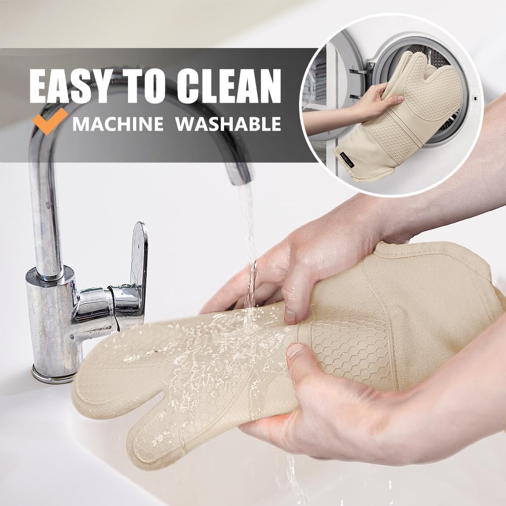 Heat-Resistant Silicone Oven Mitts