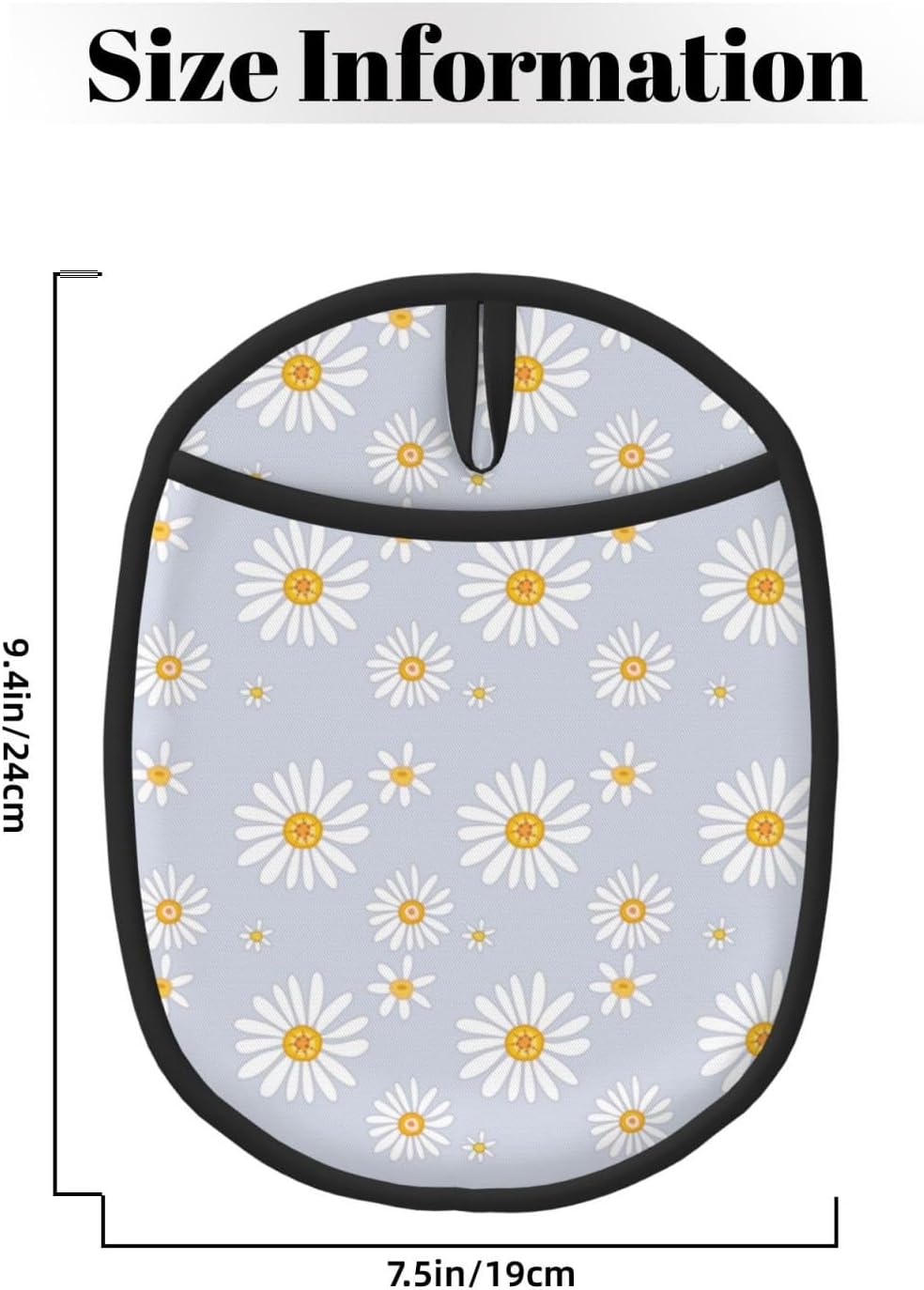 Daisy-Printed Silicone Potholders