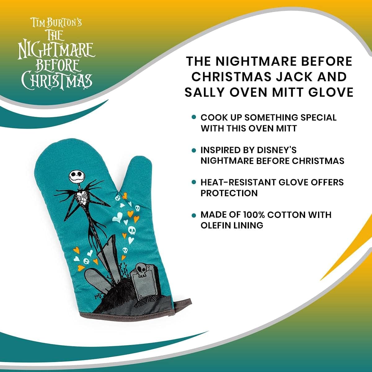 Ukonic Nightmare Before Christmas Jack and Sally Oven Mitt