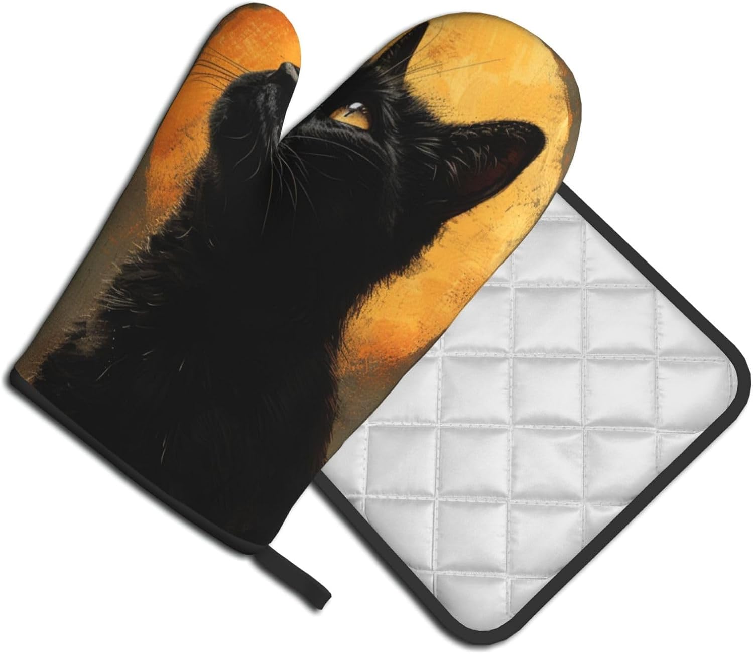 Halloween Black Cat Oven Mitt Pkg