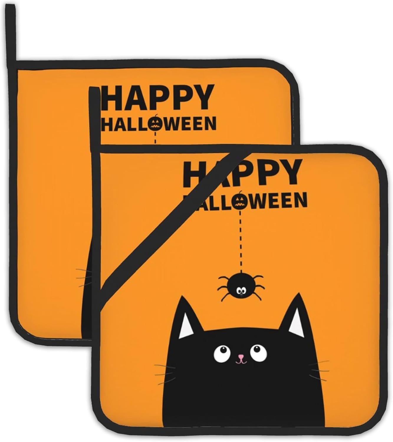 BAMOWEY Happy Halloween Pot Holders Set of 2