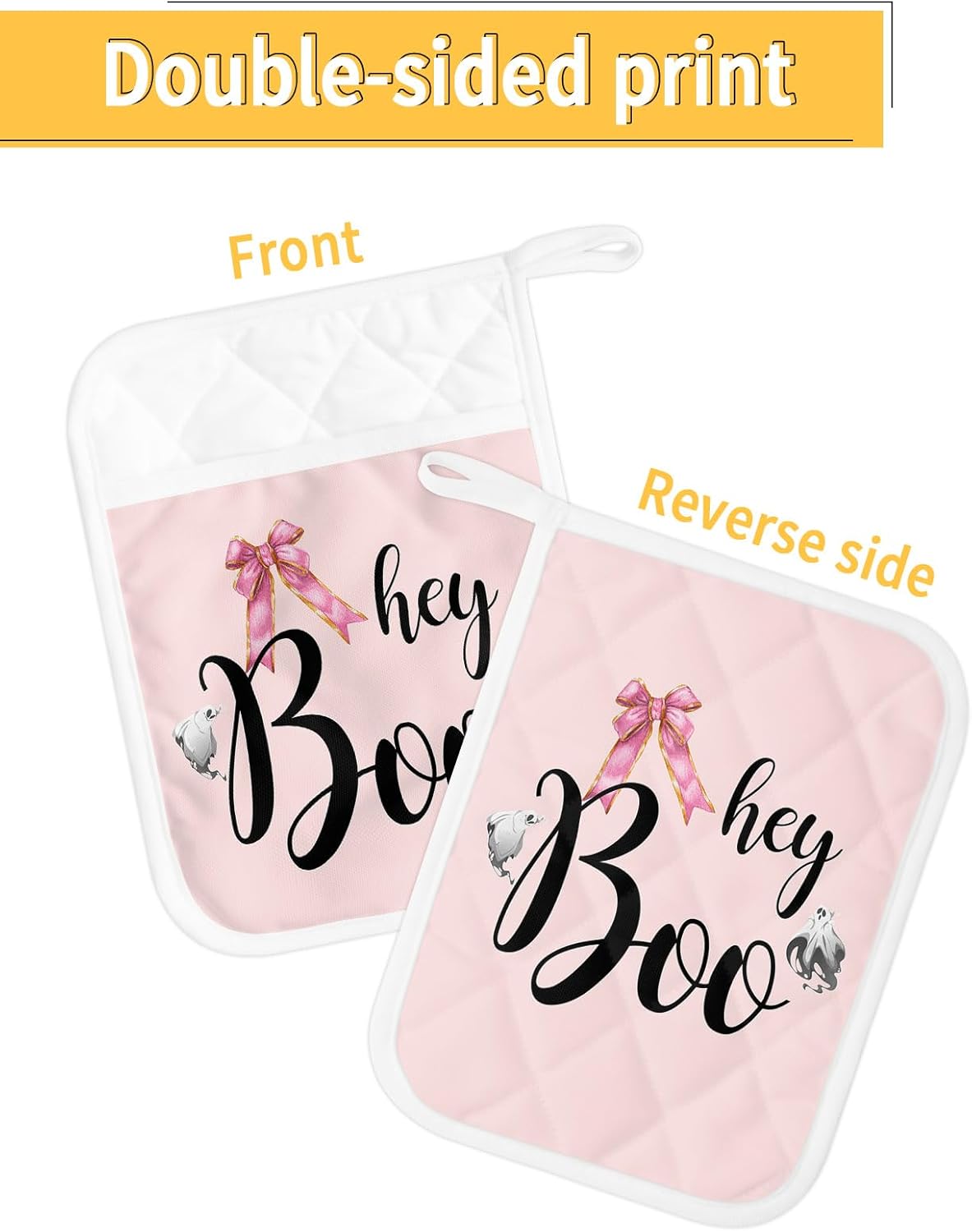 Falaniique Halloween 3Pcs Pot Holders with Pocket