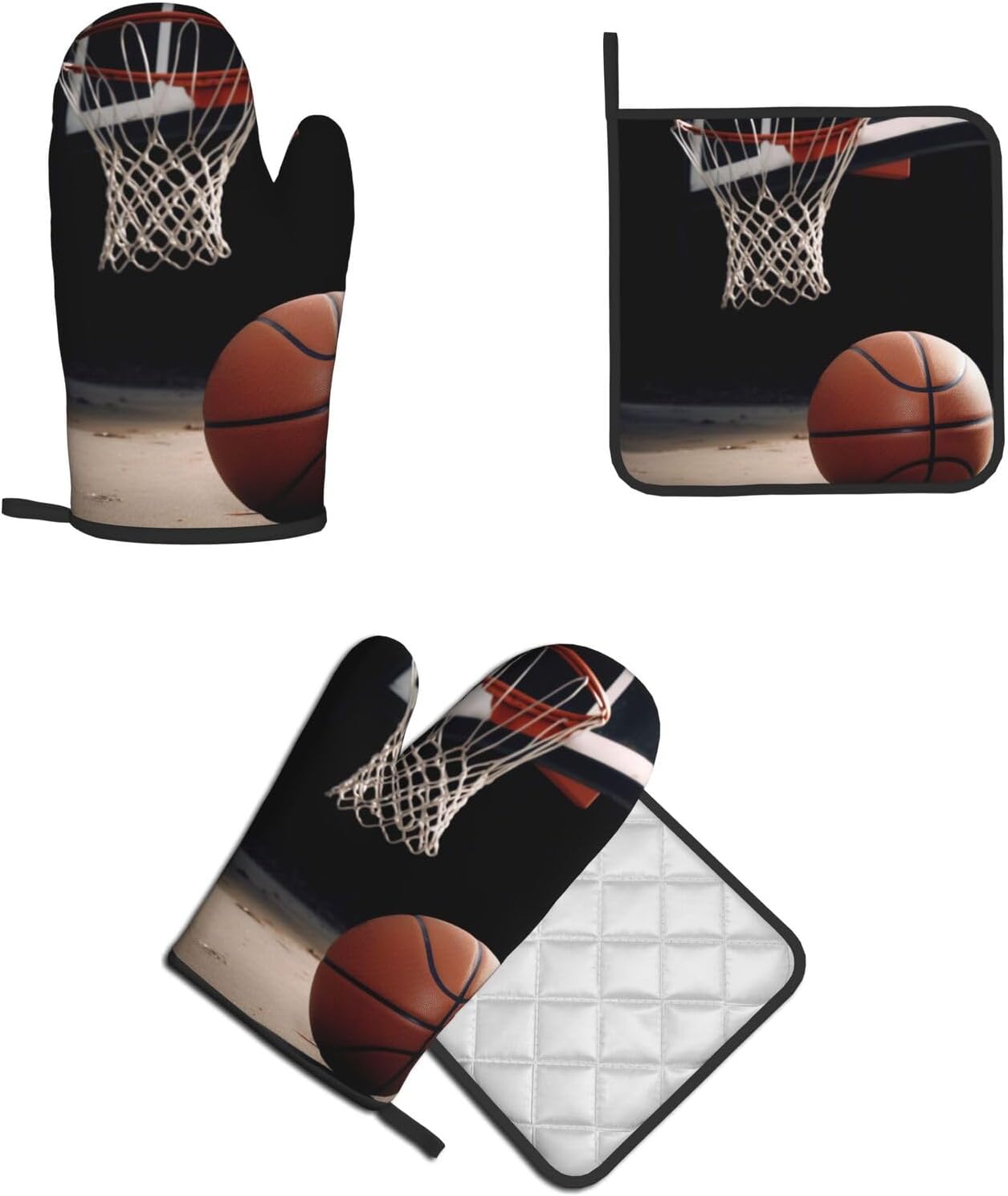 Experience the Heat Oven Mitts Pot Holders Set by Quopvn