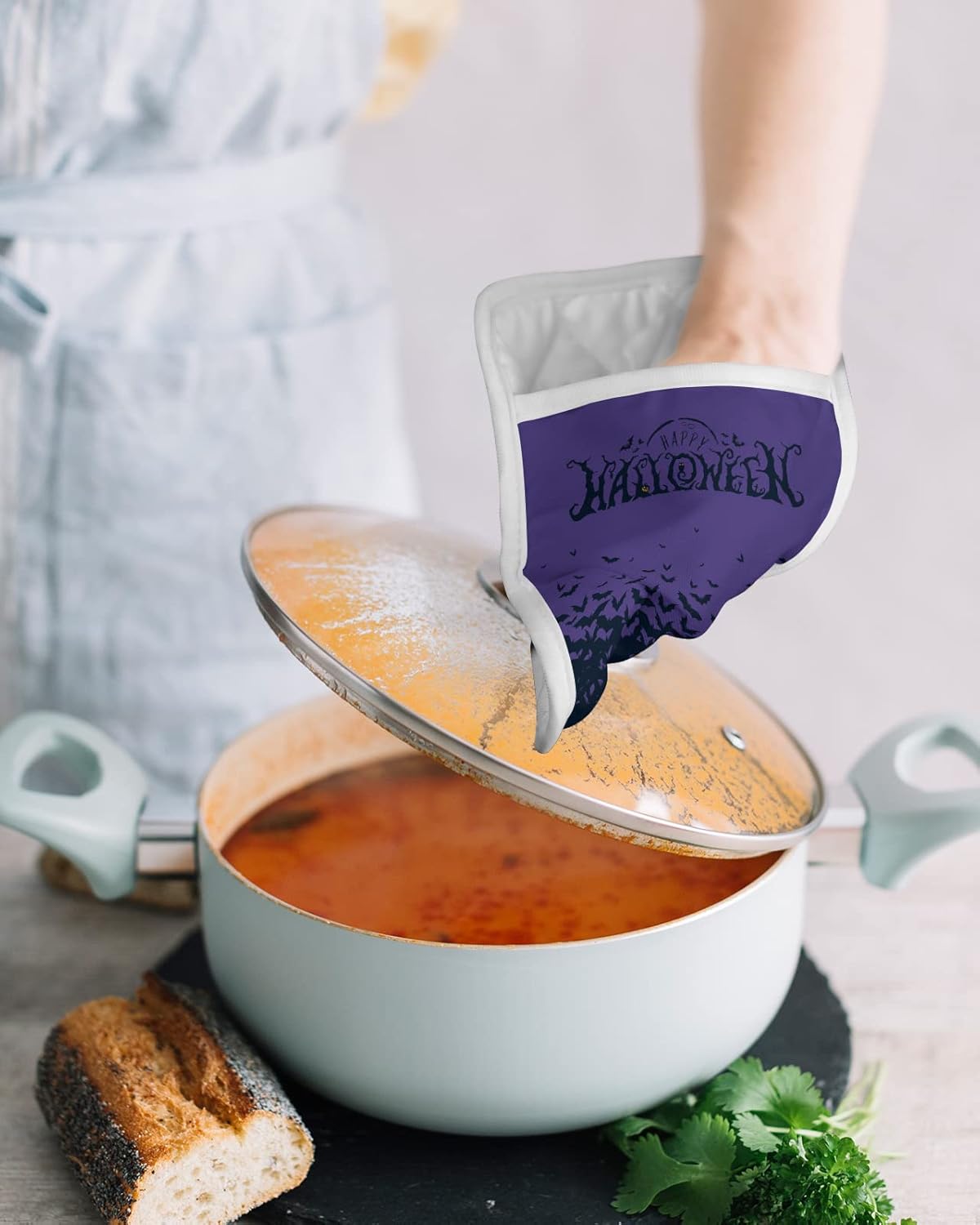 Hilarious Halloween Pot Holder Set with Spooky Design