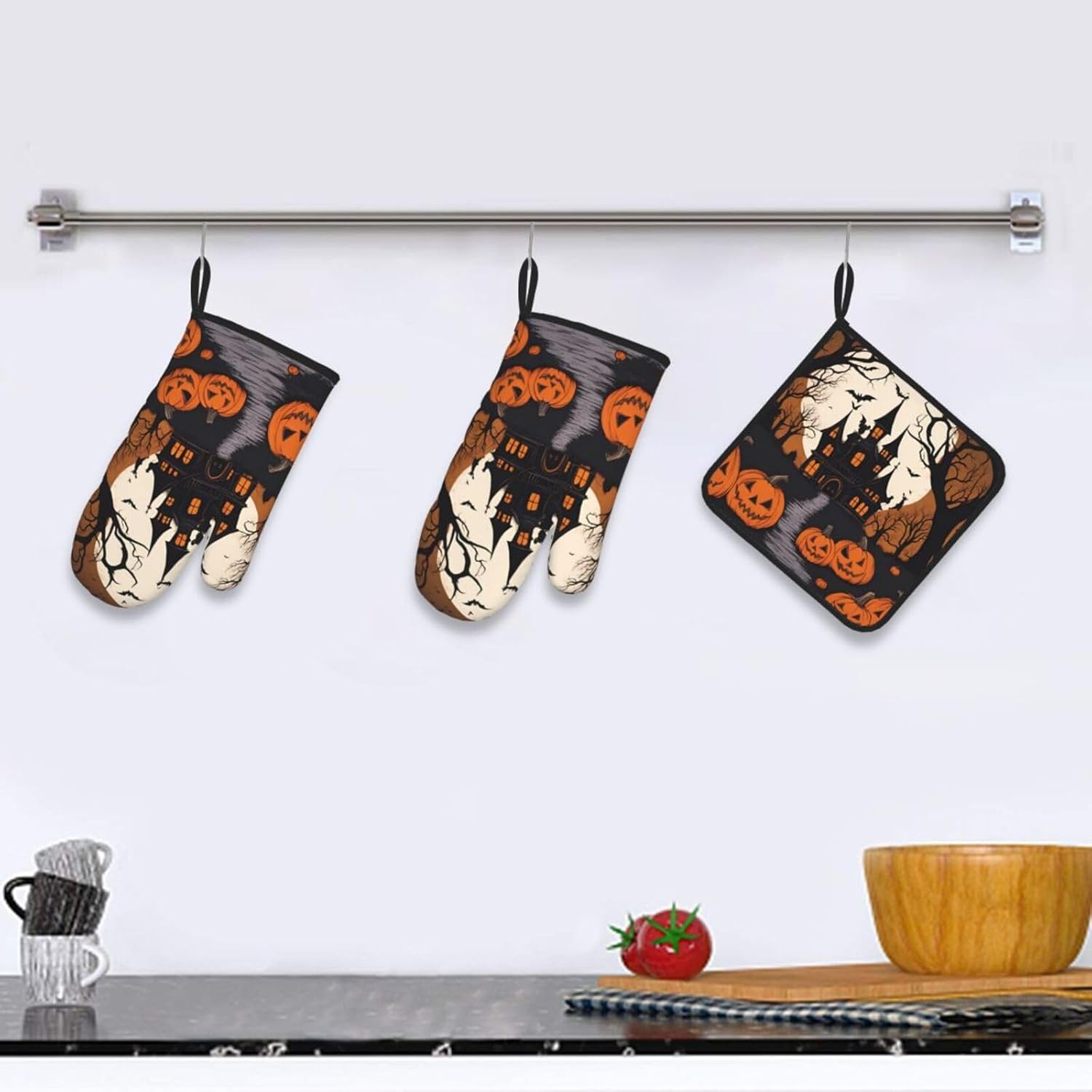 Halloween II Funny Oven Mitts for Baking Pioneers