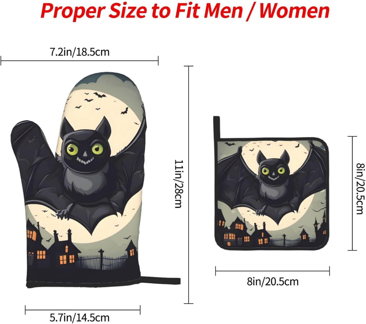Halloween Oven Mitts Set