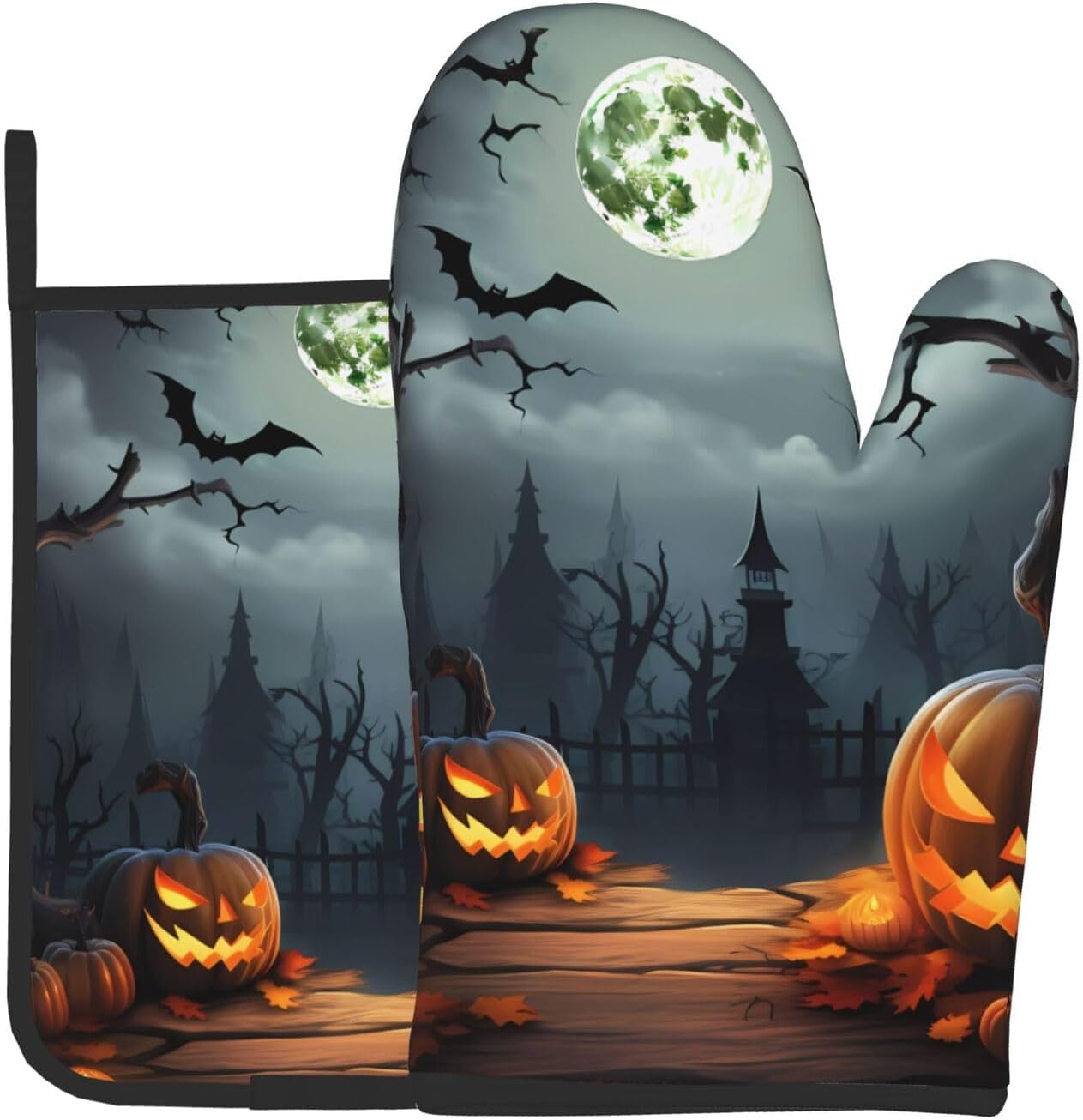 Oven Mitt Pot Holder Set for Baking Grilling