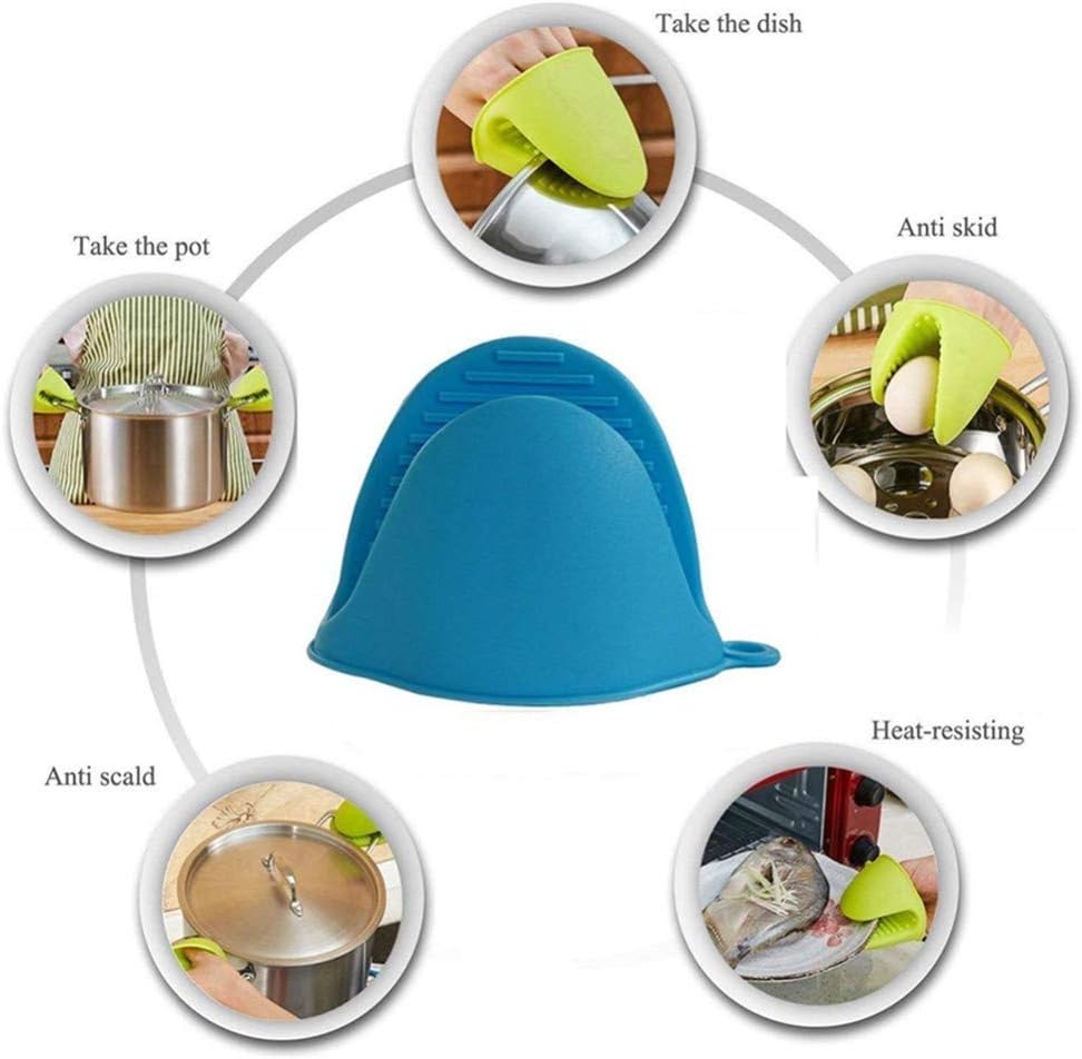 Thick Silicone Oven Gloves Heat-Resistant Antiskid 428F Protection 2-Pack