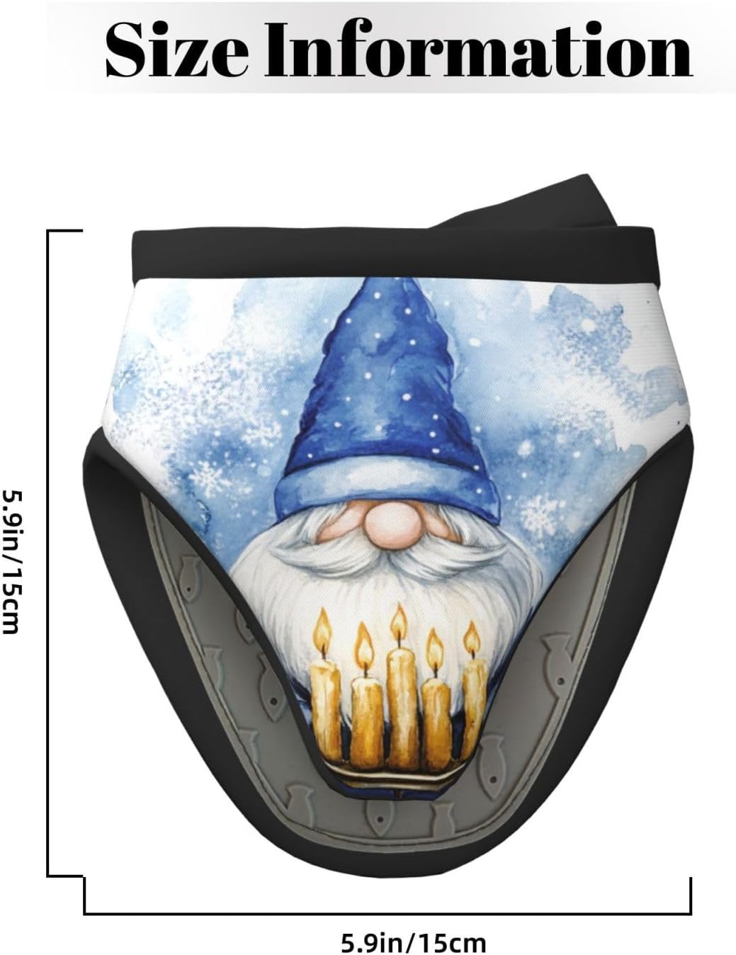 Hanukkah Gnome Silicone Oven Mitts Heat Resistant Kitchen Gloves