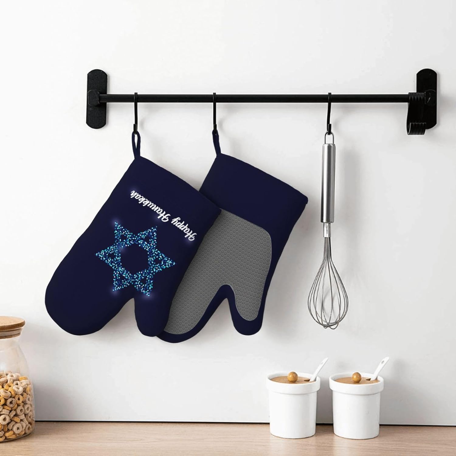 Happy Hanukkah Silicone Oven Gloves
