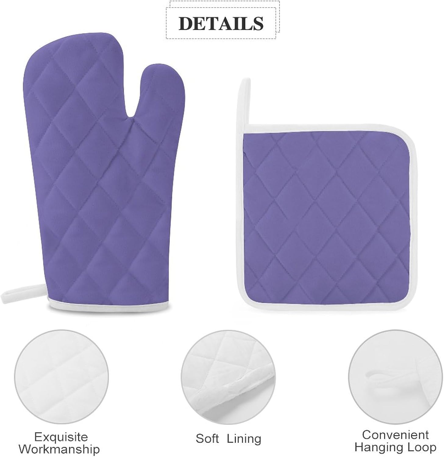 Curdesi 4PCS Oven Mitts Pot Holders Set