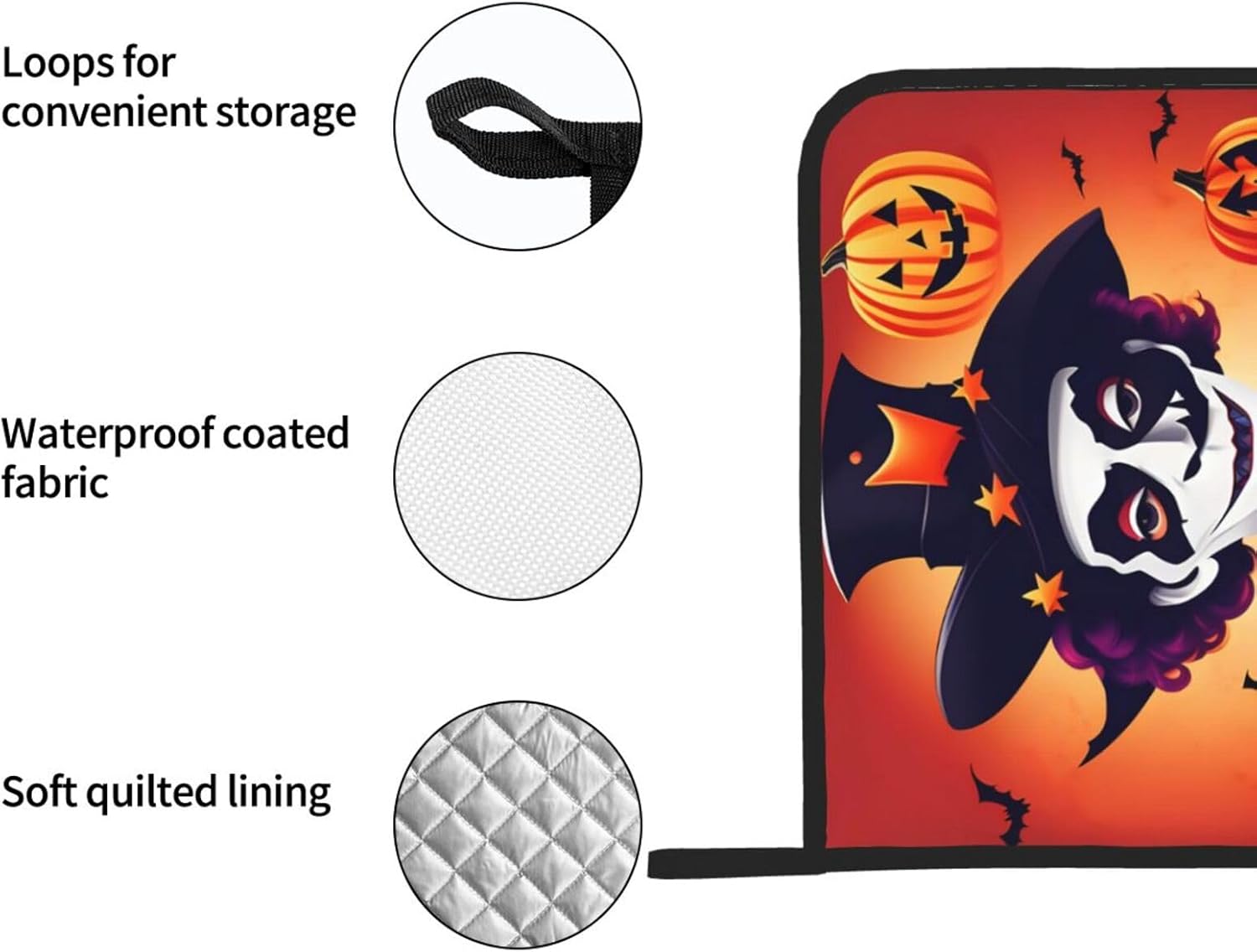 Halloween Fun Heat-Resistant Non-Slip Potholders for Safe Kitchen Experiments