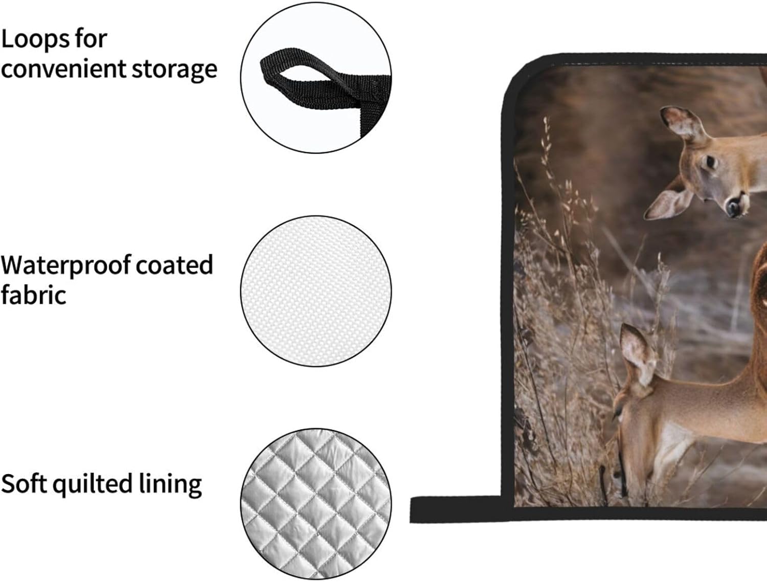 Free Whitetail Deer Oven Mitts Pot Holders 4pcs Set