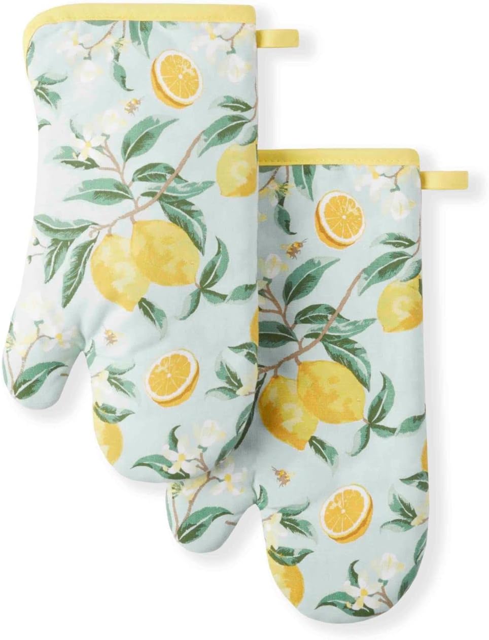 Martha Stewart Lemon Whimsy Oven Mitt Set