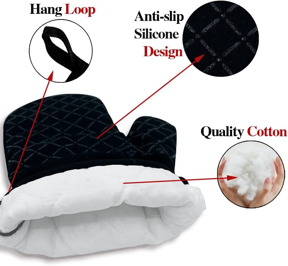 Jxubeuro Funny Oven Mitts Set of 2 with Non-Slip Design